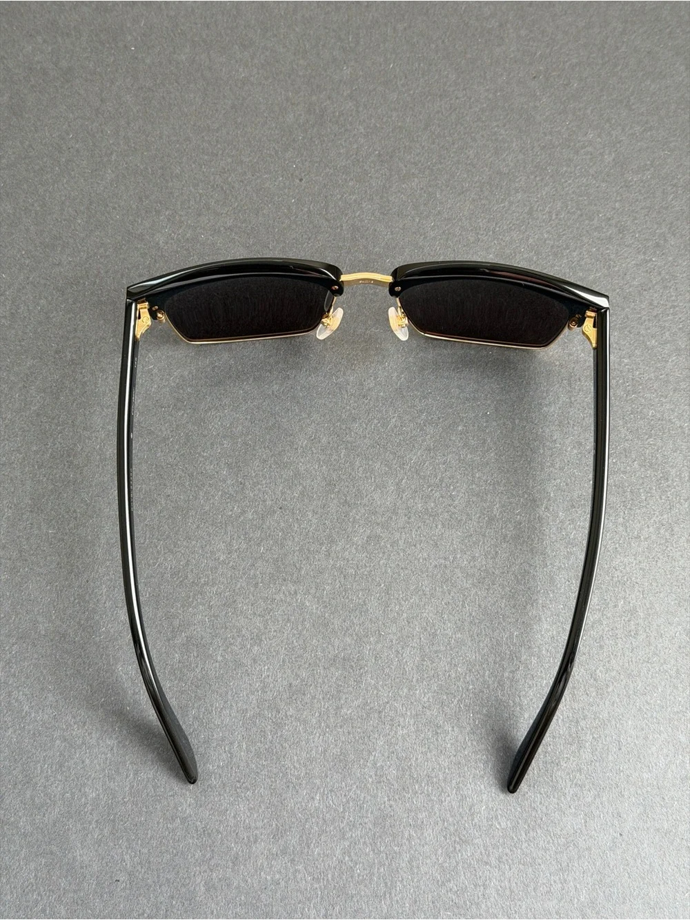 100% Authentic Cartier Black Square Acetate Metal Frame Sunglasses